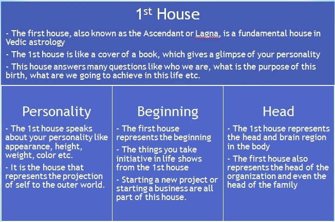 what does 1st house mean in astrology